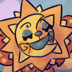 ID: An Icon of Sun Smiling. End ID.